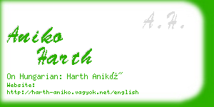 aniko harth business card